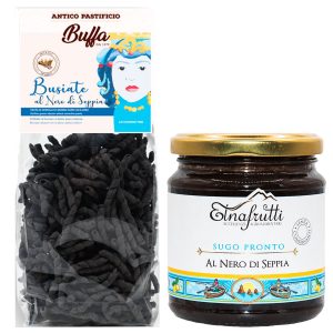 Box busiate al nero di seppia,Nero di seppia,Pasta al nero di seppia